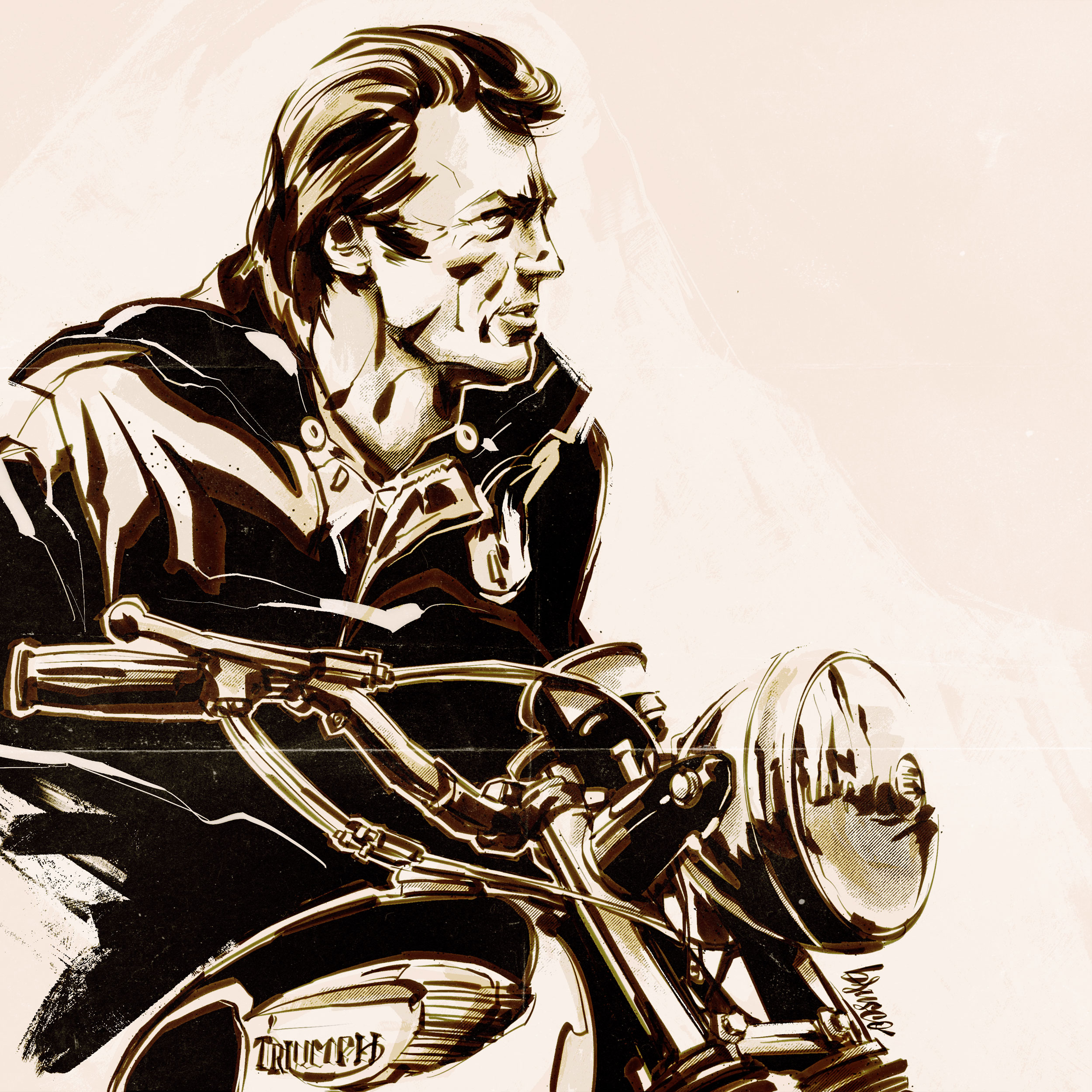 Clint Eastwood & Triumph byBrusco